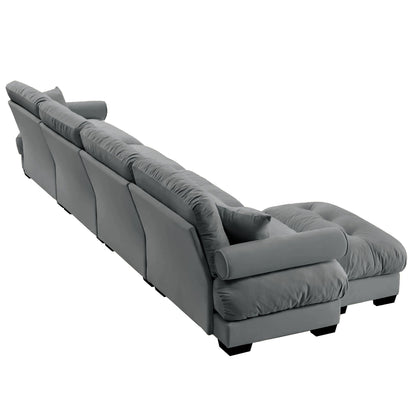 Super Comfort Oversized Modular Sectional Sofa With Movable Ottoman