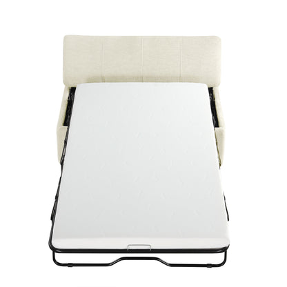 Twin Size Folding Ottoman Sleeper Bed With Mattress Convertible Guest Bed