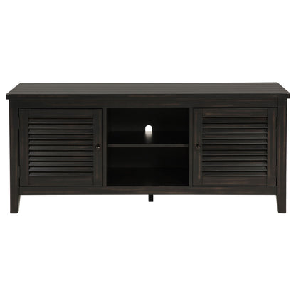 Sutter - 2 Door TV Stand With Mission Design - Dark Brown