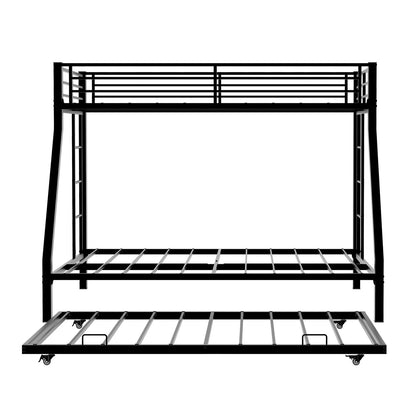 Bunk Bed For Kids, Convertible Frame With Ladders & Guardrail