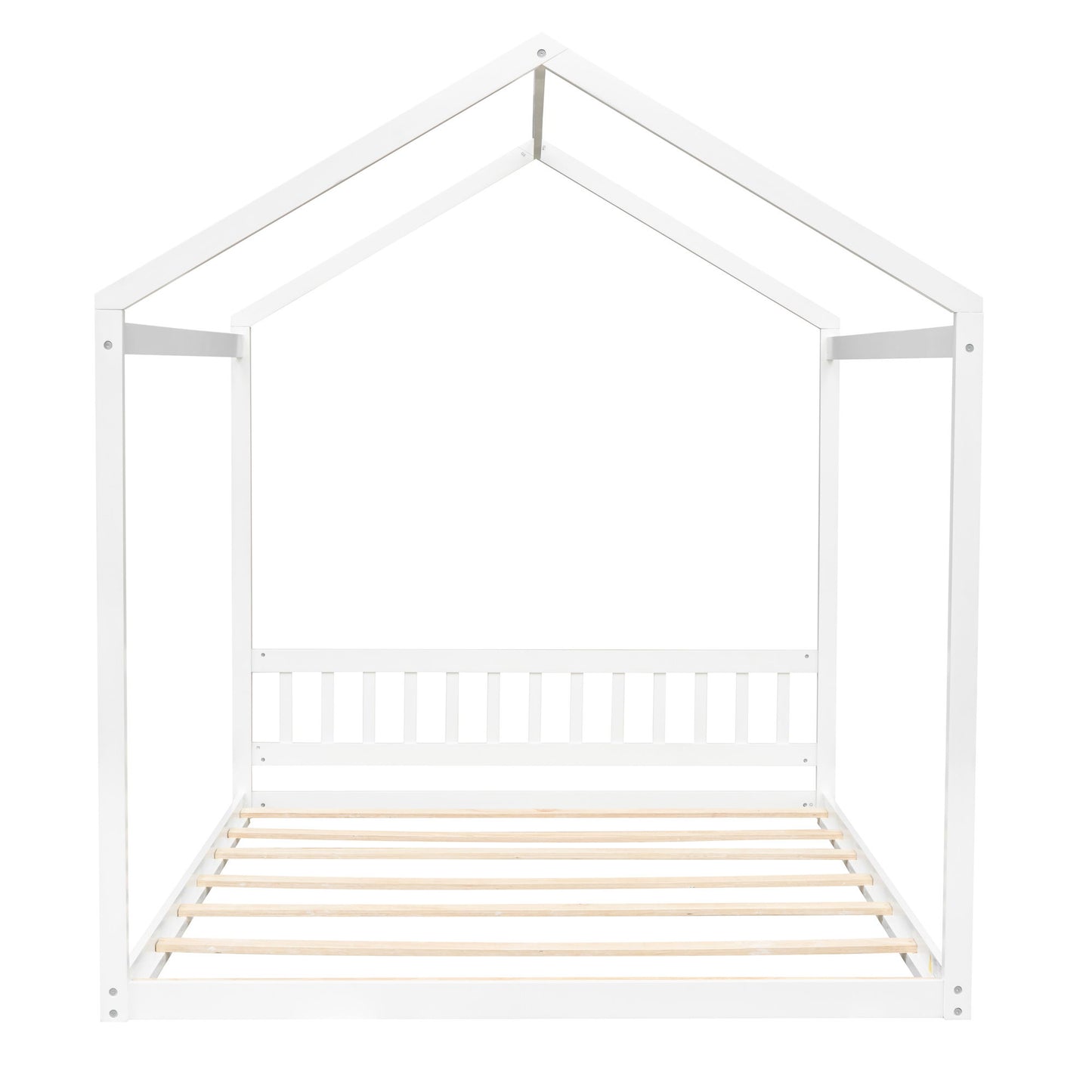 Wooden House Bed With Headboard