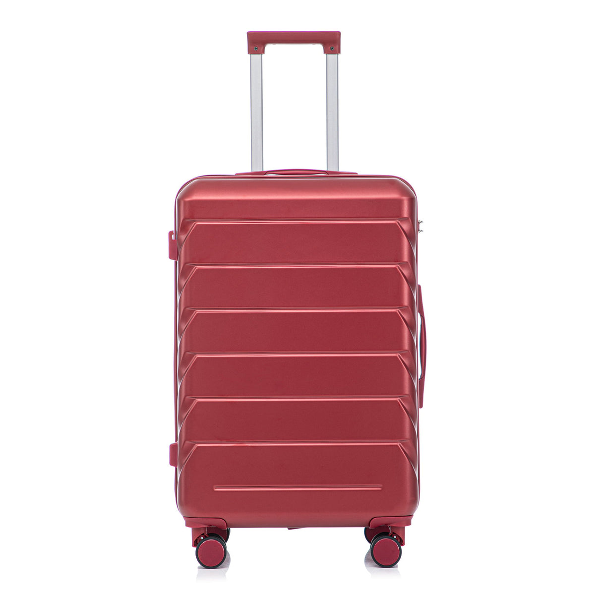 Hard Shell Luggage With Scratch Resistant Surface, 4 Wheels, Combination Lock & Side Hooks