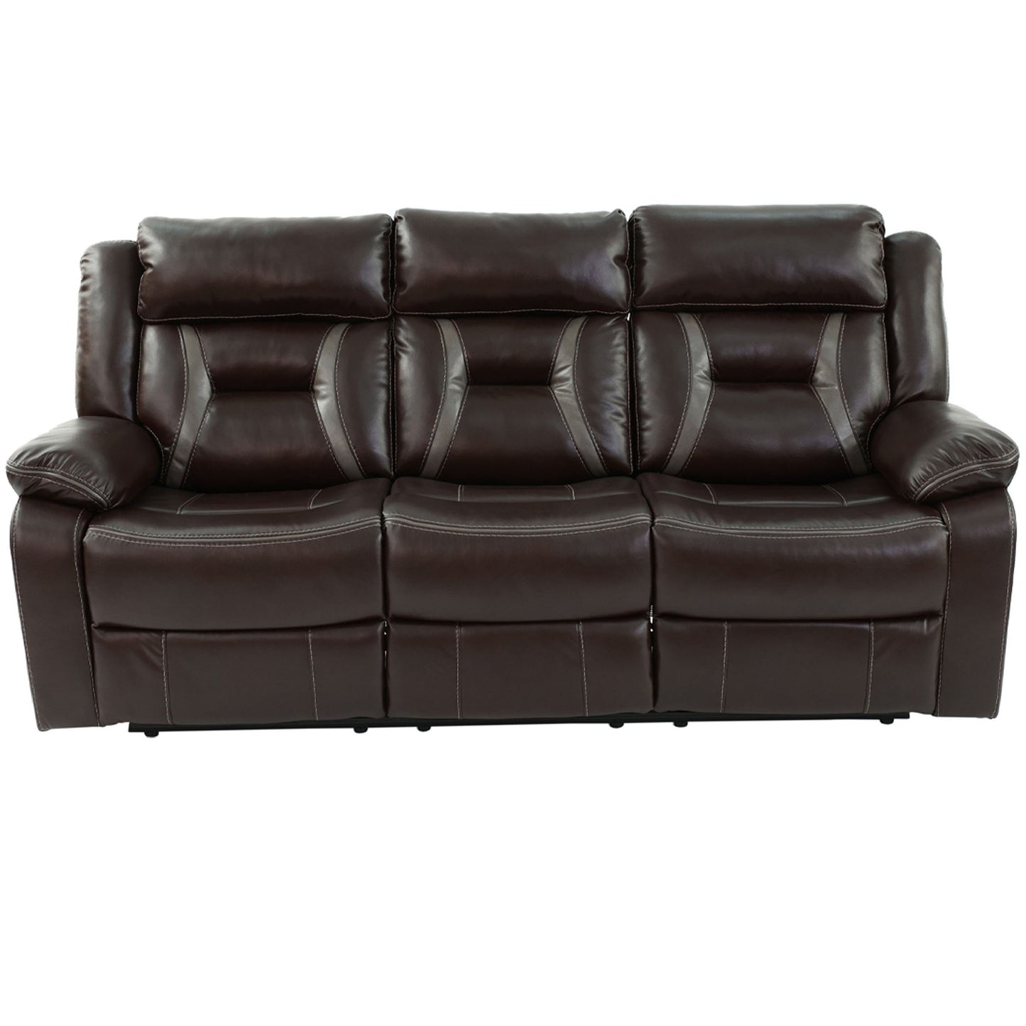 Modern Reclining Sofa With Pillow Arms And Headrest