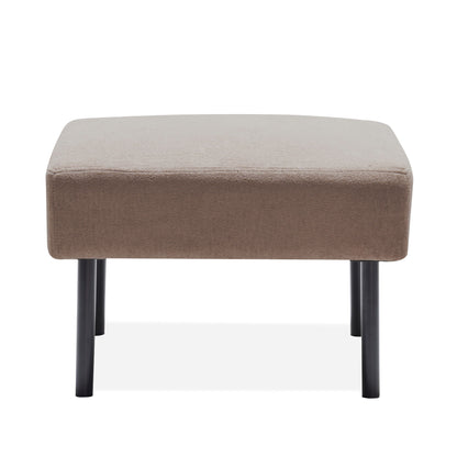 Modern L Shaped 3 Seater Sofa With Ottoman, Upholstered Couch For Small Spaces