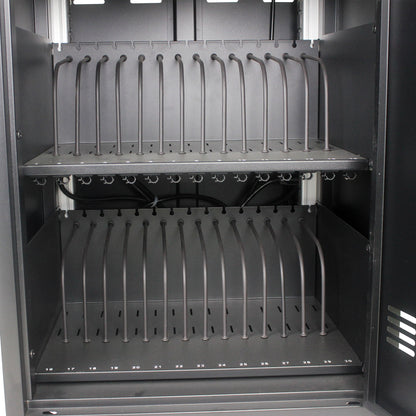 Mobile Charging Cart And Cabinet For Tablets Laptops 30 Device With Combination Lock