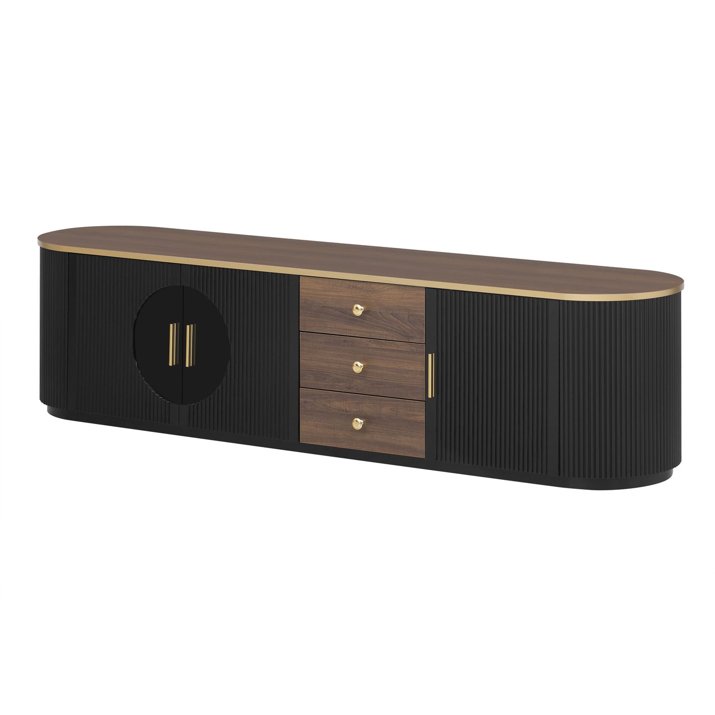 Minimalist TV Stand With 3 Drawers And 1 Shelf