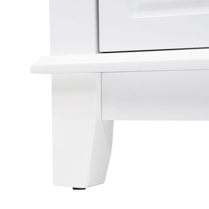 Bathroom Vanity & Sink, 6 Soft Close Drawers & Double Doors - White