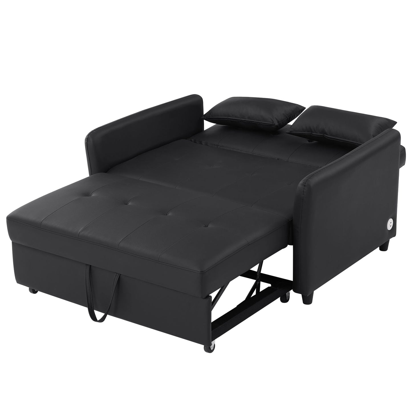 Convertible Sleeper Sofa Bed With 3 USB Ports