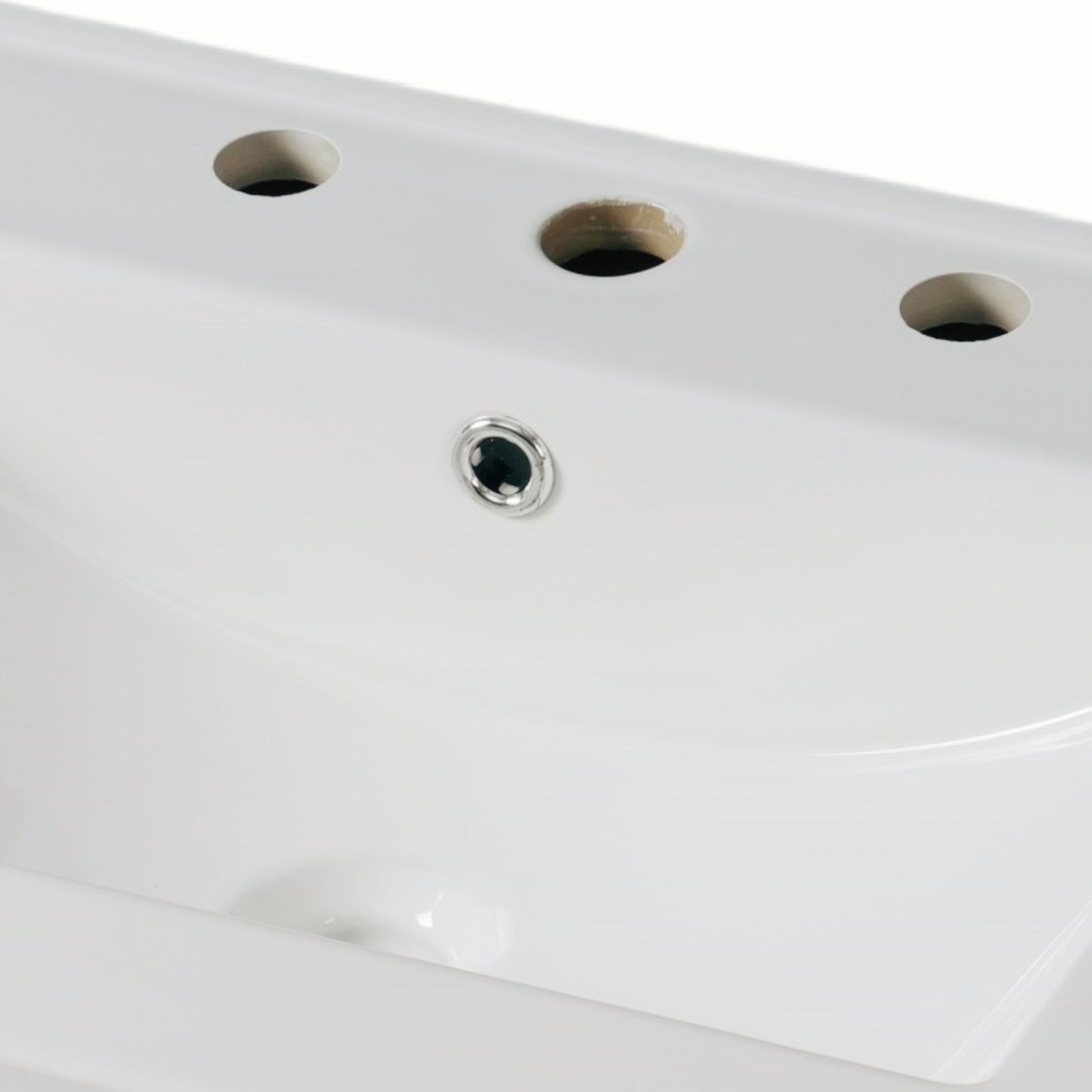 Bathroom Vanity With Ceramic Sink, Adjustable & Open Shelf