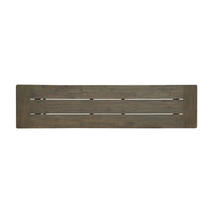Cloud - Outdoor Bench With Acacia Wood Frame And Slat Panel Design