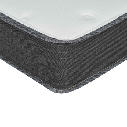 8" Pocket Spring Hybrid Bed In A Box Mattress, Soft Gel Memory Foam - Gray / White - Full
