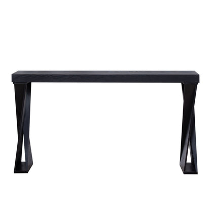 Console Table With Crossed Legs For Hallway - Black