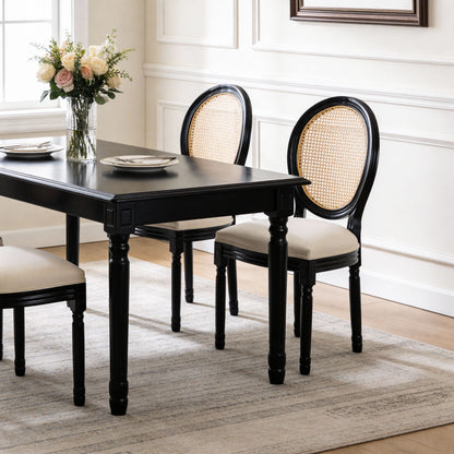 French Country Dining Chairs With Round Back (Set of 2)