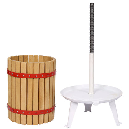 Manual Juice Maker Fruit Wine Press And Crusher With Filter Bag For Apple, Grape, And Berries - Green