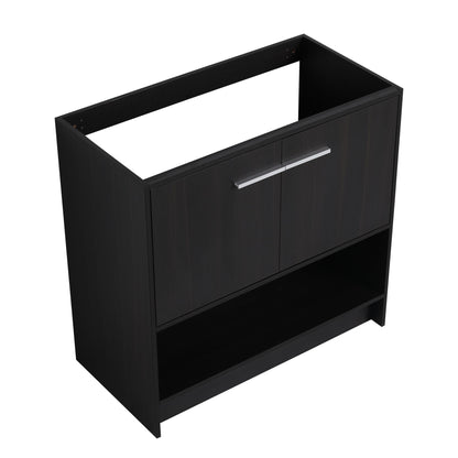Modern Bathroom Vanity With Ceramic Sink, Freestanding Cabinet, Soft Closing Doors