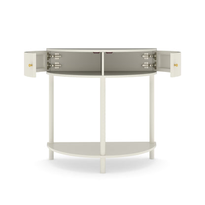 Demi Lune - Console Table With 2 Storage Drawers