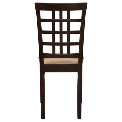 Lattice Back Side Chair (Set of 2) - Brown