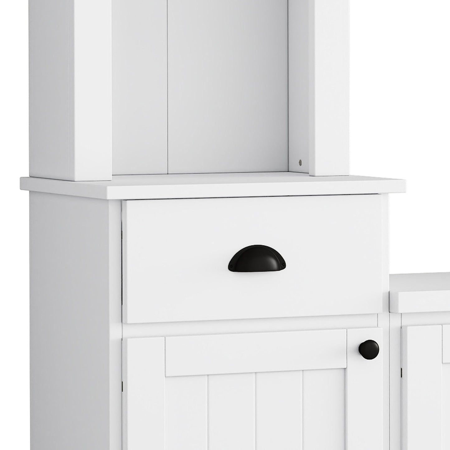 Minimalist Entertainment Wall Unit Set With Bridge For TVs Up To 75"