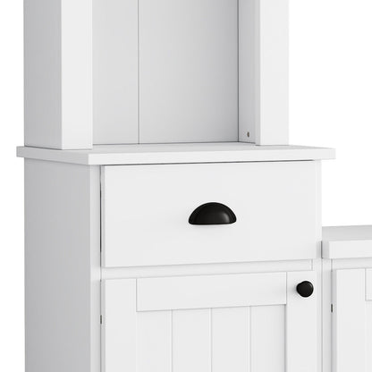 Minimalist Entertainment Wall Unit Set With Bridge For TVs Up To 75"