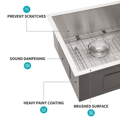 Modern Double Bowl Undermount Kitchen Sink 50 / 50 Design Stainless Steel