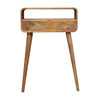 Curved Chestnut Console Table