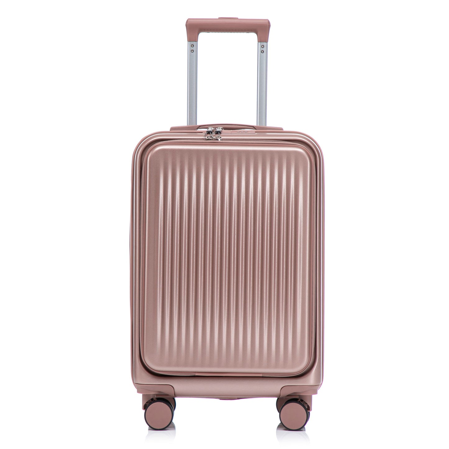 Luggage Set With Cosmetic Case, Combination Lock, Front Opening Design