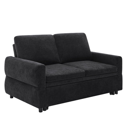 Convertible Sofa Bed Loveseat With Adjustable Backrest And USB Ports