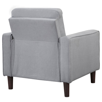 Harvey - Upholstered Tufted Accent Chair - Gray