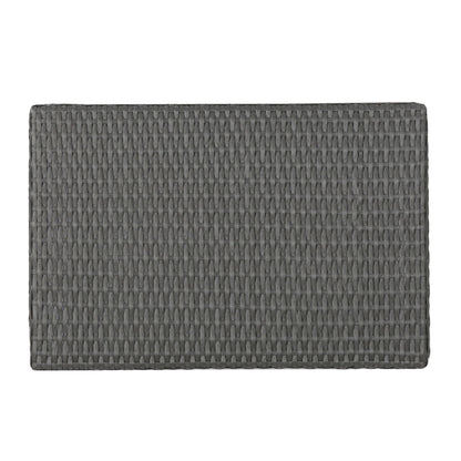 Outdoor Wicker Table With Rectangular Tabletop - Gray
