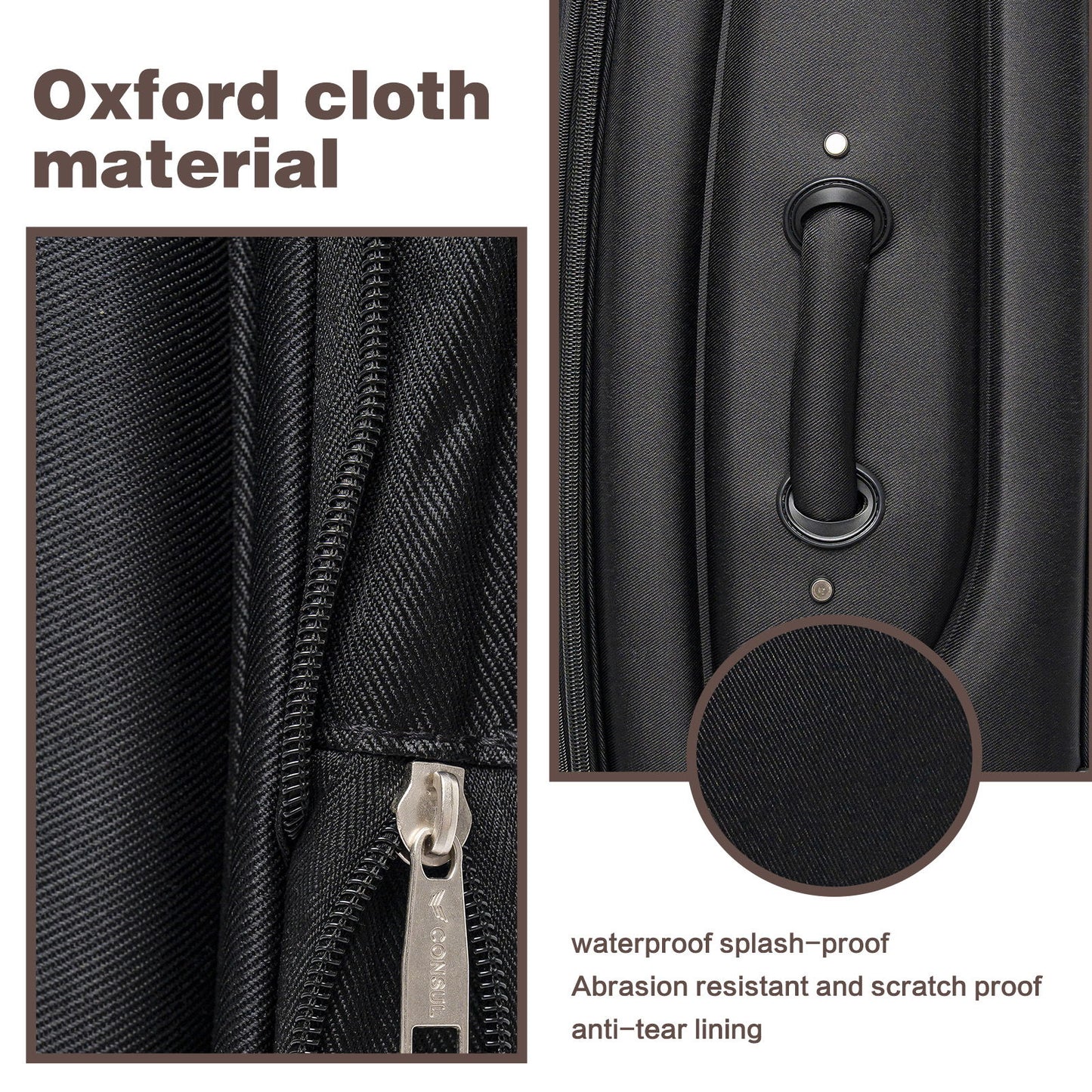 4 Piece Set Softshell Luggage