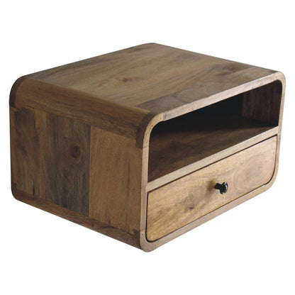 Curved Upper Slot Floating Nightstand