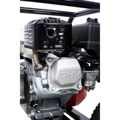 Honda - Gx160 Engine Water Pump 3" 264Gpm With Accessories Kit And Handle Wheel Kit - Black / Red