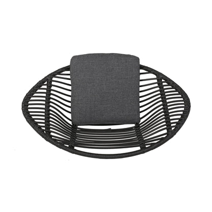 Cordella - Outdoor Woven Wicker Chairs With Cushions, (Set of 2)