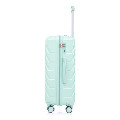 Hard Shell Luggage With Scratch Resistant Surface, 4 Wheels, Combination Lock & Side Hooks