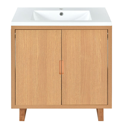 Bathroom Vanity Set With Sink, Combo Cabinet, Bathroom Storage Cabinet, Solid Wood Frame