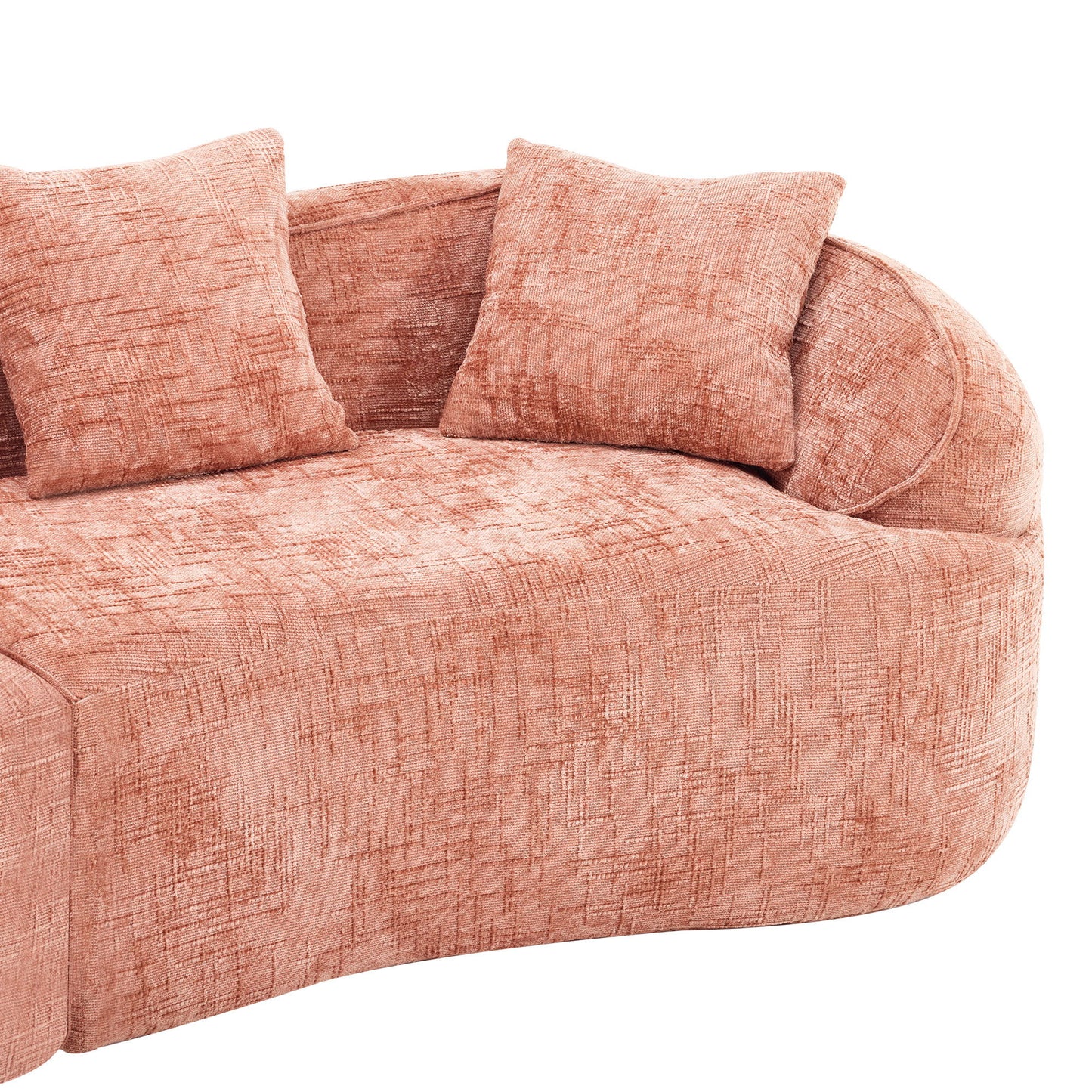 Curved Compressed Sofa, Nordic-Style Design For Living Room