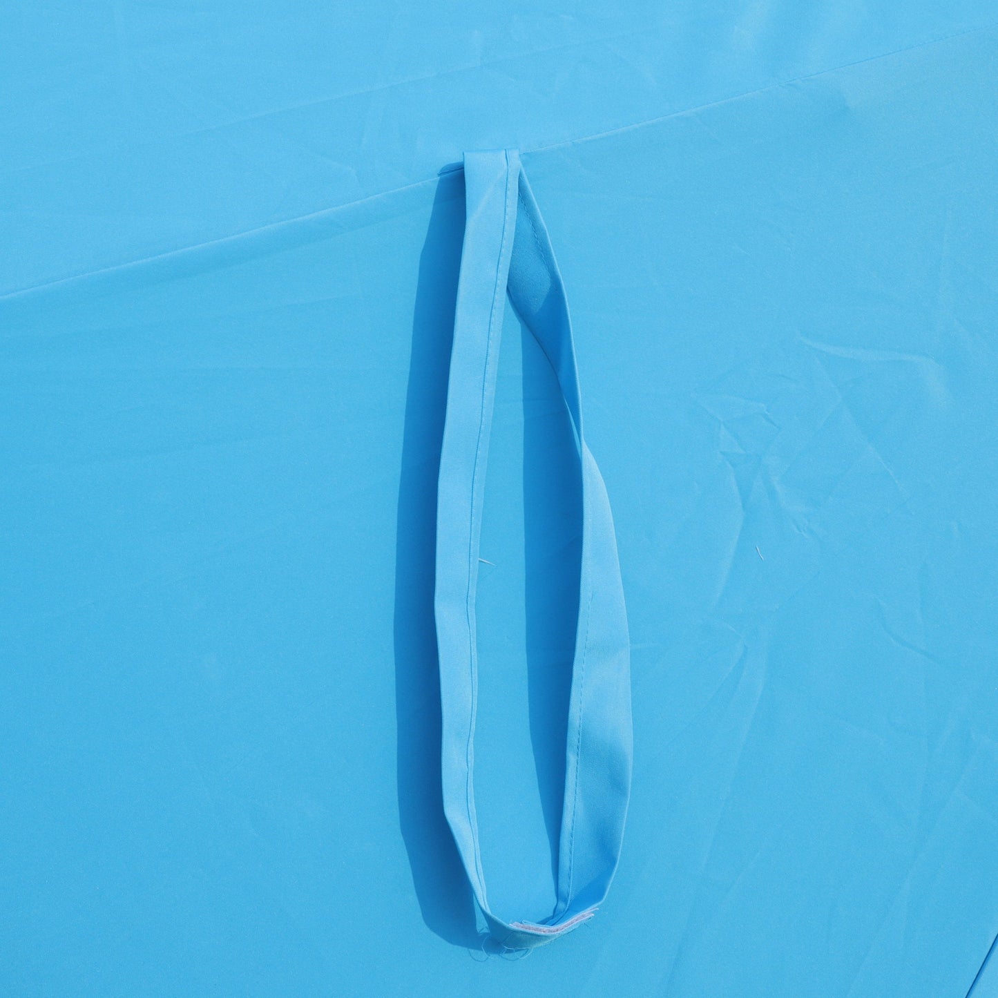 Double- Sided Outdoor Market Umbrella With Lights And Base