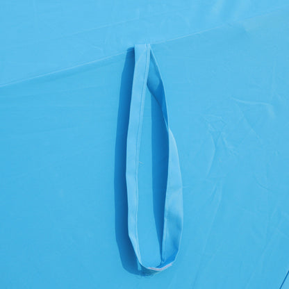 Double- Sided Outdoor Market Umbrella With Lights And Base