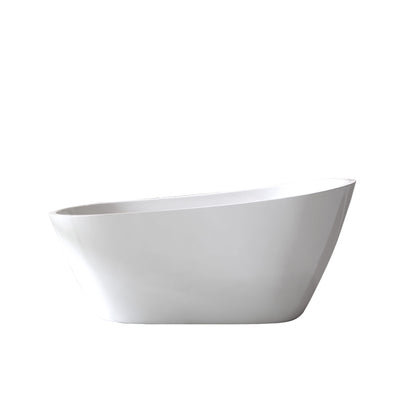 Special-Shaped Freestanding Slipper Bathtub, Overflow & Pop Up Drain