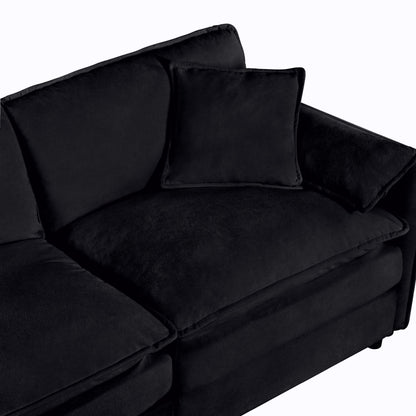 Modern Oversized Deep Seat Luxury 2 Piece Sofa Set With 4 Pillows
