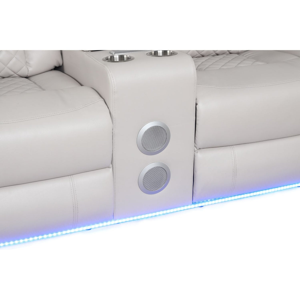 Benz - Power Reclining Loveseat With LED Lighting And Built In USB