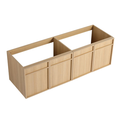 Wall-Mounted Bathroom Vanity With Resin Sink And Soft Closing Doors