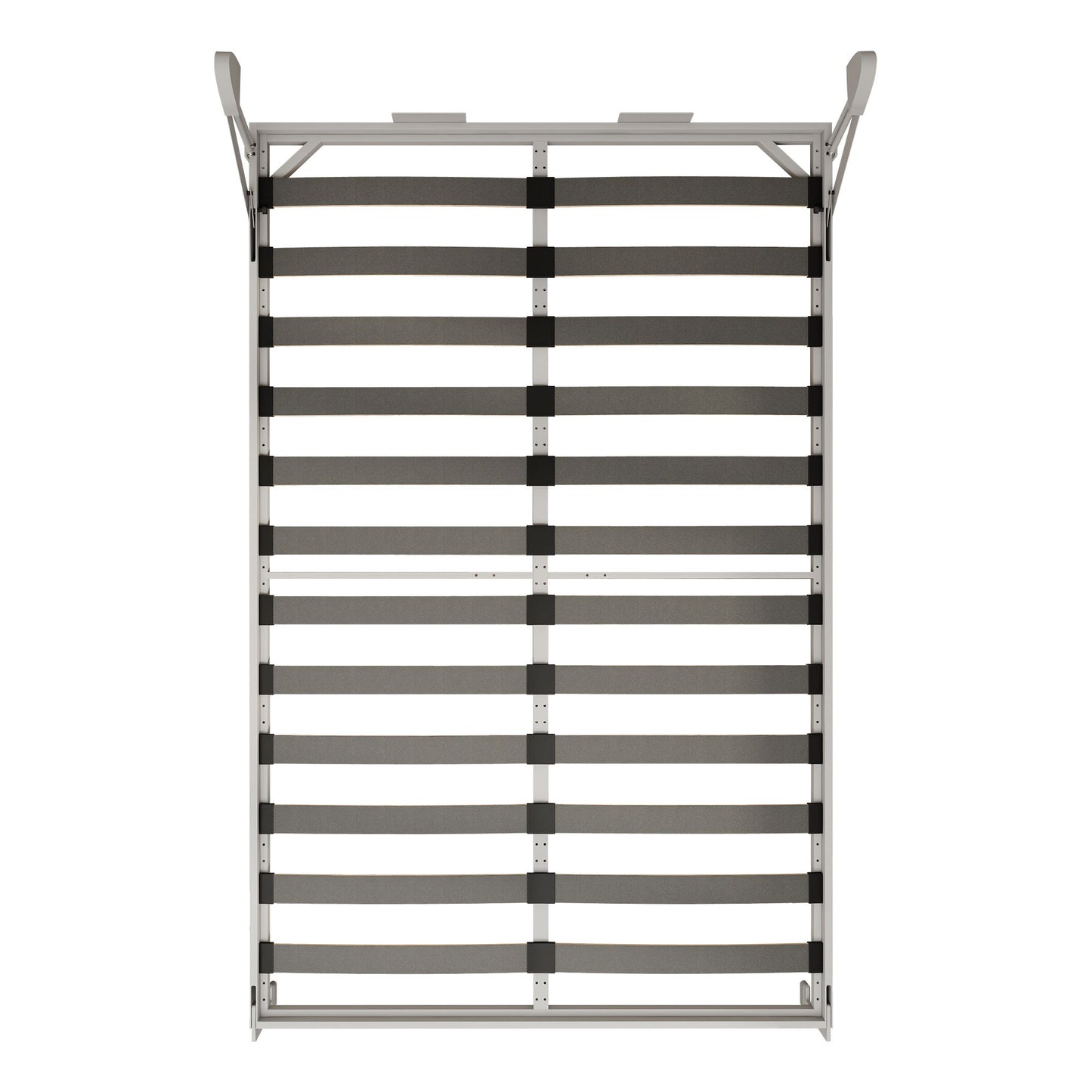 Queen Size Vertical Murphy Wall Cabinet Folding Bed With Automatic Legs - Gray