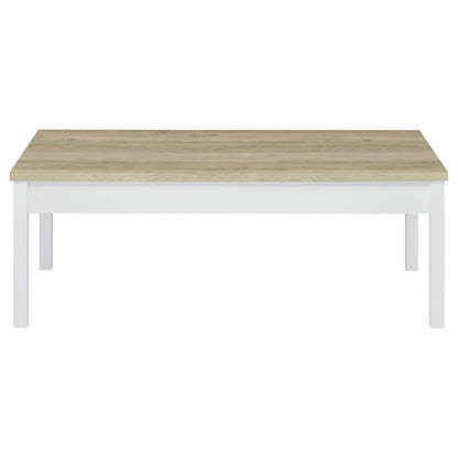 Quintara - 3 Piece Coffee Table Set - Natural / White