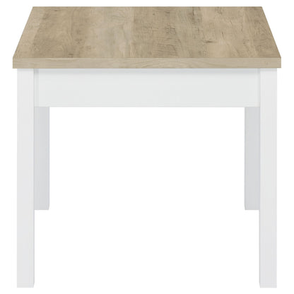 Quintara - 3 Piece Coffee Table Set - Natural / White