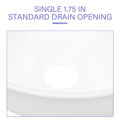 Modern Ceramic Circular Vessel Bathroom Sink