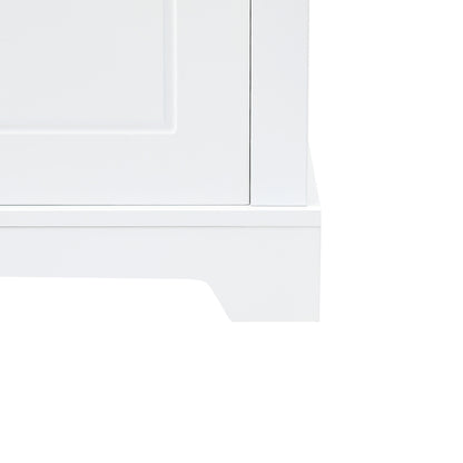 Tall Freestanding Bathroom Storage Cabinet With 2 Doors And Adjustable Shelves