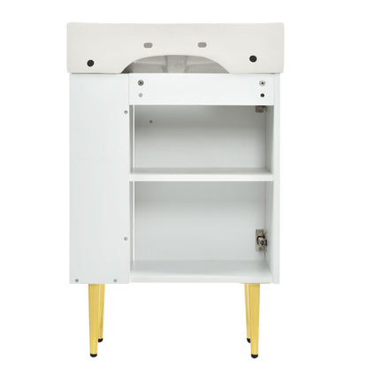 Bathroom Vanity, Combo Cabinet, Bathroom Storage Cabinet, Single Ceramic Sink