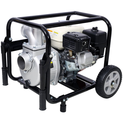 Honda - Gx160 Engine Water Pump 3" 264Gpm With Accessories Kit And Handle Wheel Kit - Black / Red