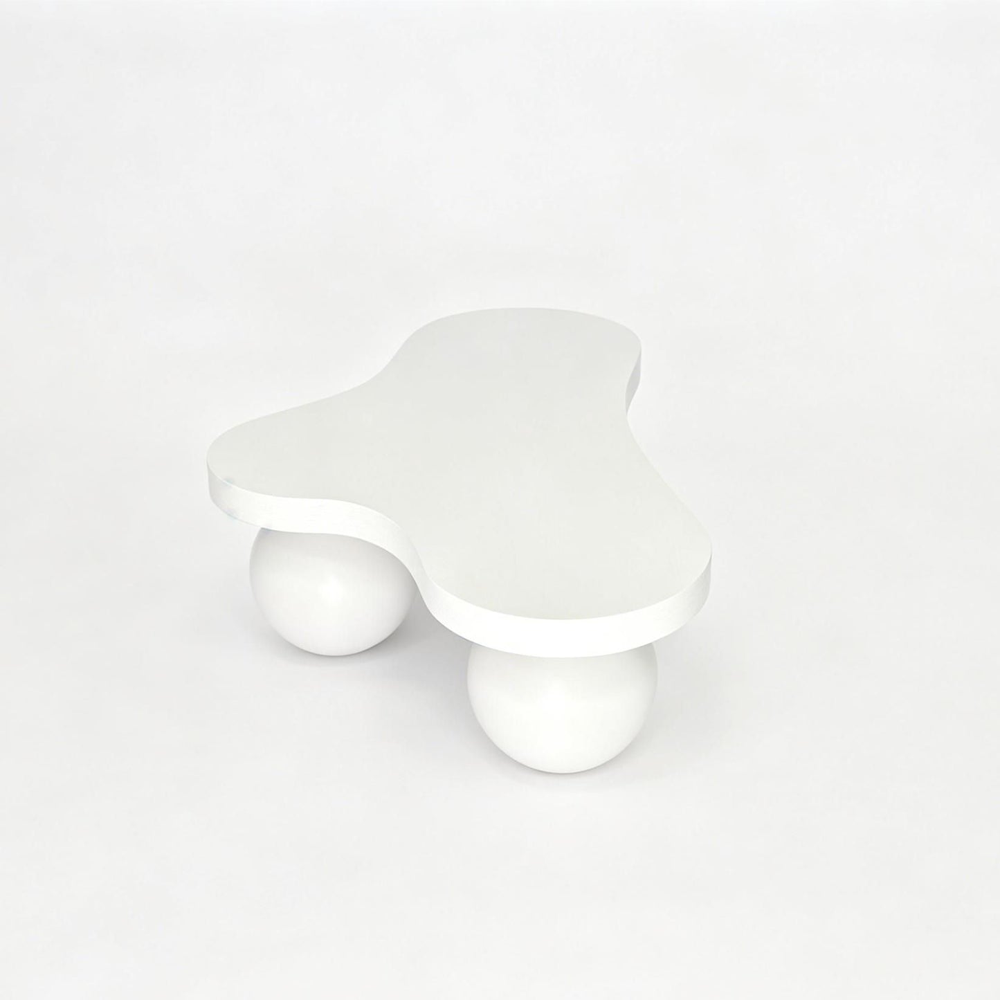 Cloud Shaped Coffee Table With 3 Ball Legs For Living Room